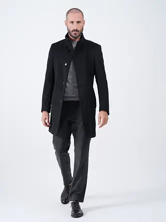 BOSS | Wollmantel H-HYDE-SU | schwarz